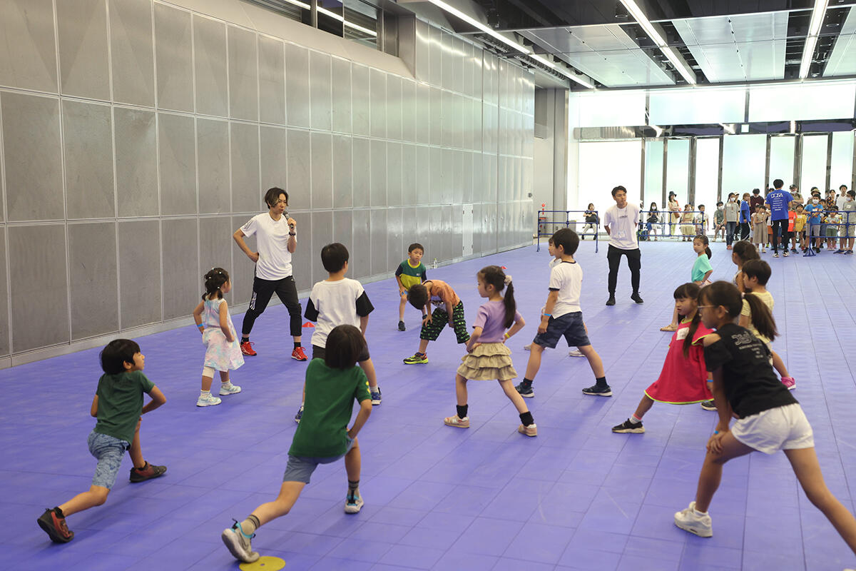 三井不動産主催の「オリンピアン高橋選手に学ぶ走り方教室」
