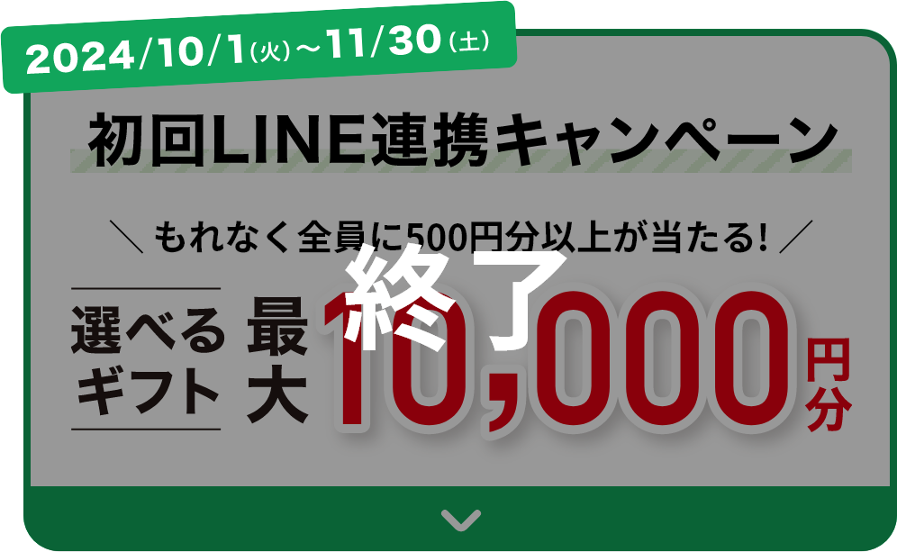 2024/10/1(火)～11/30(土) 終了